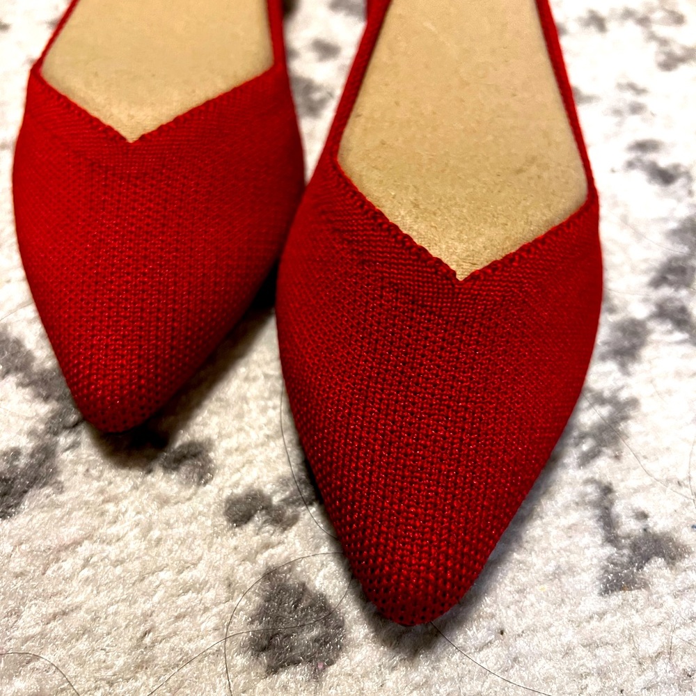 NWT Rothy’s Pointed Toe Flats in Chili Sz 7
